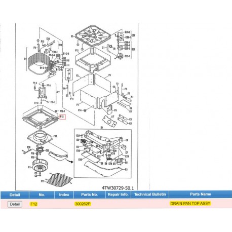 DAIKIN 300262P Drain Pan Top Assembly