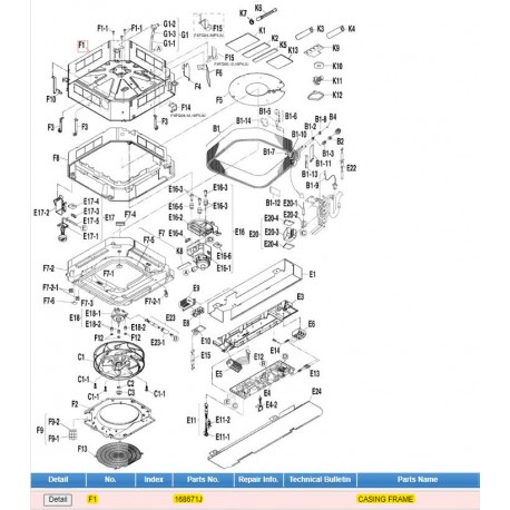 DAIKIN 168671J CASING FRAME