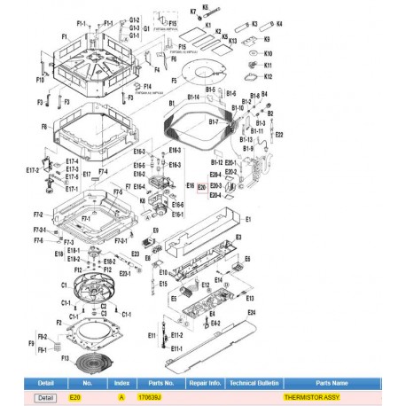 DAIKIN 170639J THERMISTOR ASSY.