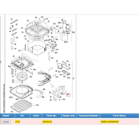 DAIKIN 0976075 WIRE HARNESS