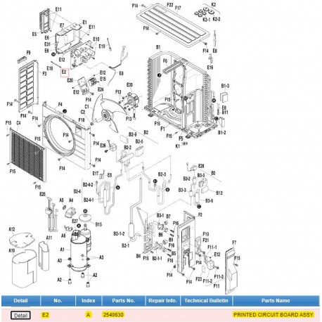 DAIKIN 2540630 PRINTED CIRCUIT BOARD ASSY.