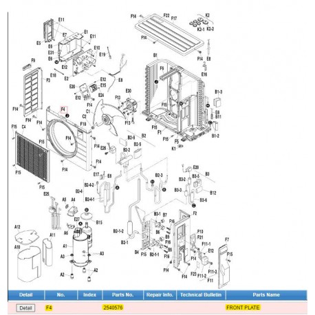 DAIKIN 2540575 SIDE PLATE (RIGHT)