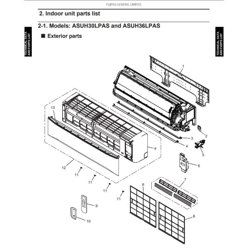 FUJITSU K9386959018 aka 9386959018  LOUVER Z (LOWER)