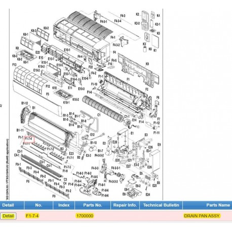 DAIKIN 1700000 DRAIN PAN ASSY.