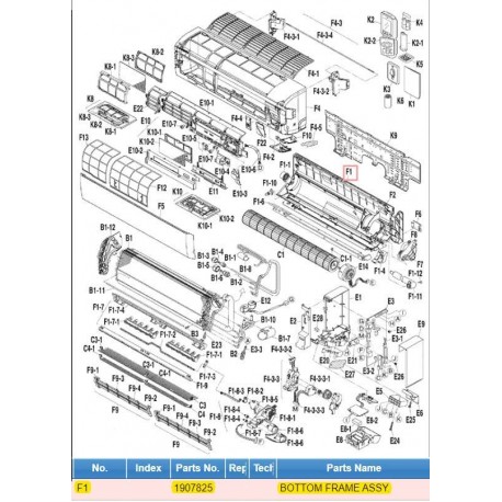 DAIKIN 1907825 BOTTOM FRAME ASSY.