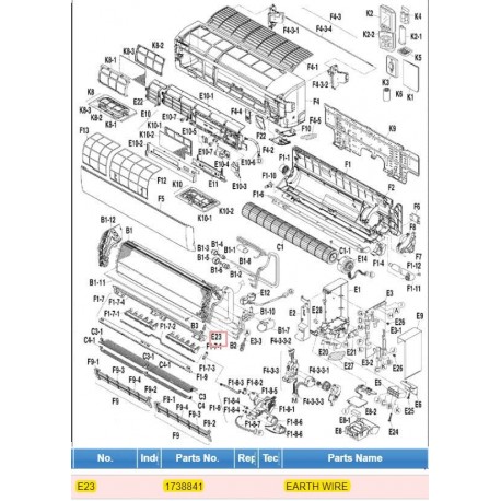 DAIKIN 1738841 EARTH WIRE