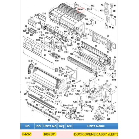 DAIKIN 1687501 DOOR OPENER ASSY. (LEFT)
