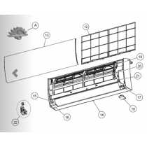 FUJITSU K9317250009 aka 9317250009 AIR FILTER KIT HFI UTR-FA16 + UTR-FA16-2 NO FRAME A2L