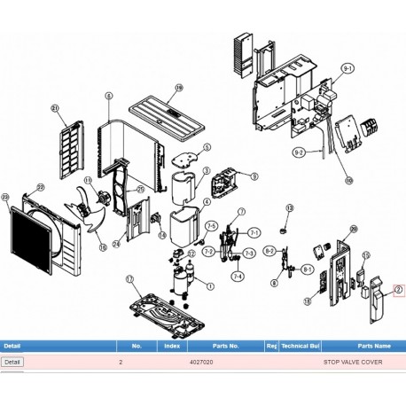 DAIKIN 4027020 STOP VALVE COVER