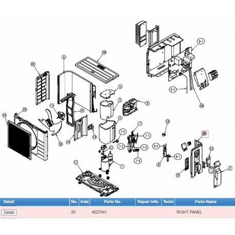 DAIKIN 4027041 RIGHT PANEL