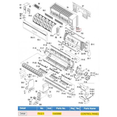 DAIKIN 1443066 CONTROL PANEL