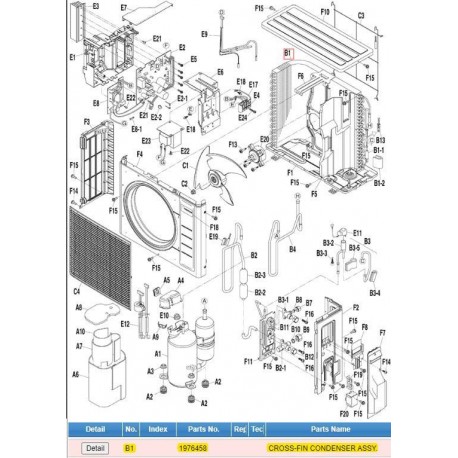 DAIKIN 1976458 CROSS-FIN CONDENSER ASSY