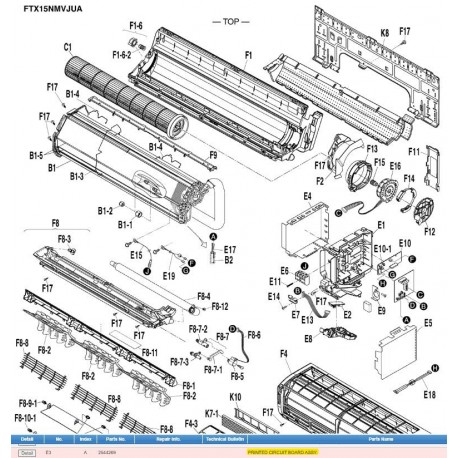 DAIKIN 2544269 PRINTED CIRCUIT BOARD ASSY.