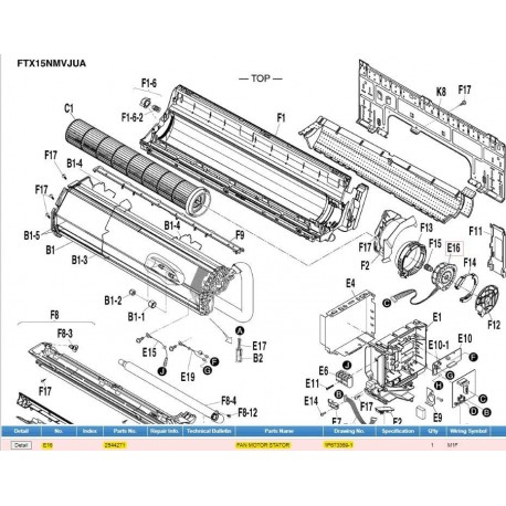 DAIKIN 2544271 FAN MOTOR STATOR