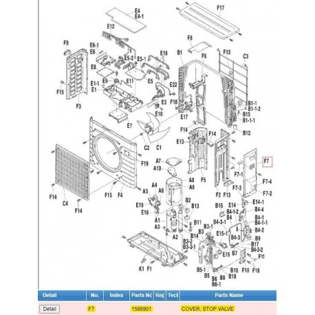 DAIKIN 1586901 COVER, STOP VALVE