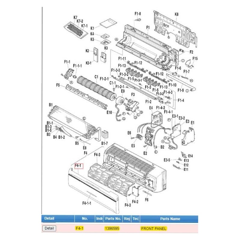 DAIKIN 139659J FRONT PANEL