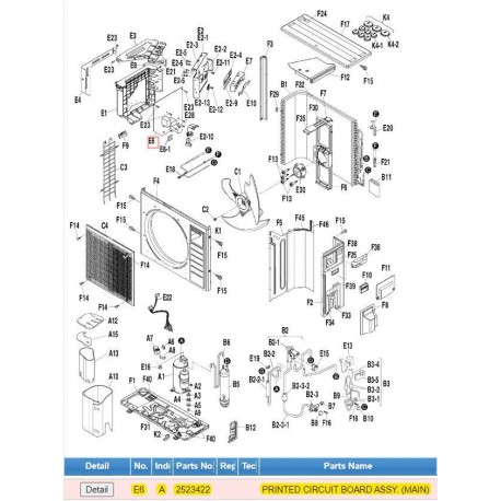 DAIKIN 2523422 PRINTED CIRCUIT BOARD ASSY. (MAIN)