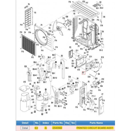 DAIKIN 2540568 PRINTED CIRCUIT BOARD ASSY.