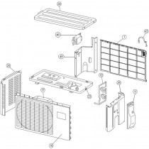 FUJITSU K9313806026 aka 9313806026 PANEL FRONT RAC-RR2 DW