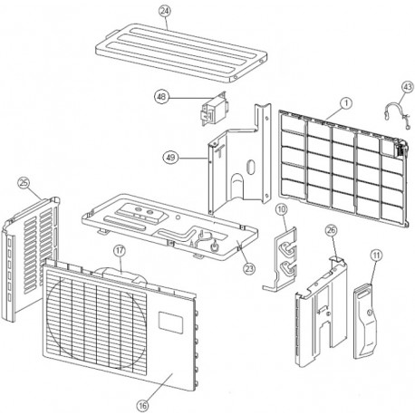 FUJITSU K9313806026 aka 9313806026 PANEL FRONT RAC-RR2 DW