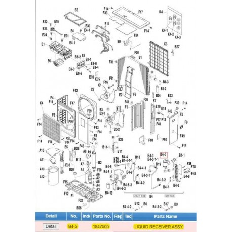 DAIKIN 1847505 LIQUID RECEIVER ASSY.