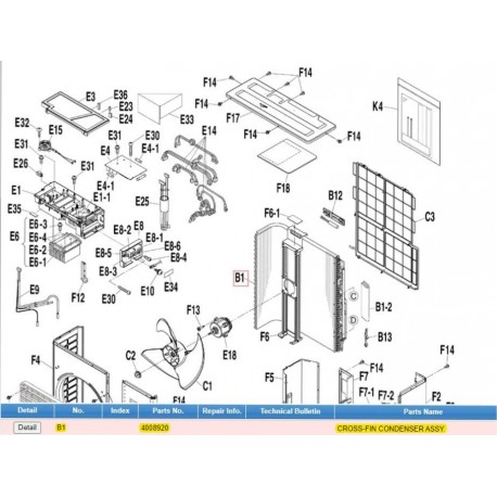 DAIKIN 4008920 CROSS-FIN CONDENSER ASSY.
