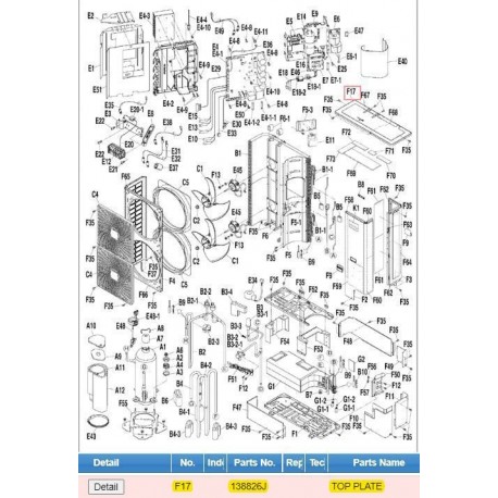 DAIKIN 138826J TOP PLATE