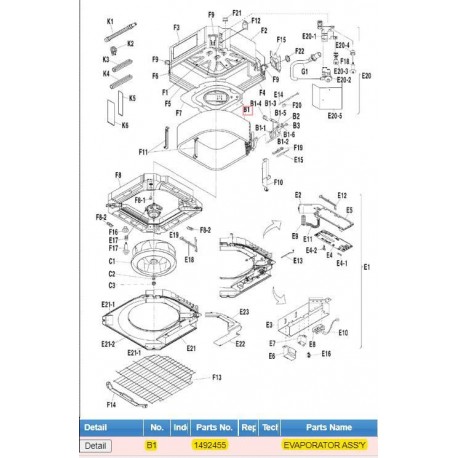 DAIKIN 1492455 EVAPORATOR ASS'Y