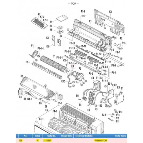 DAIKIN 1115897 FAN MOTOR