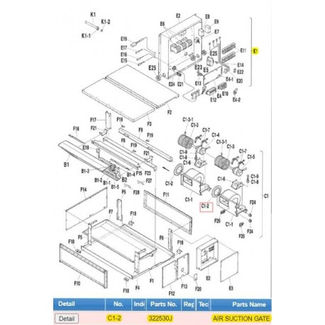 DAIKIN 322530J AIR SUCTION GATE