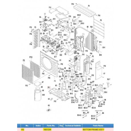 DAIKIN 1601204 BOTTOM FRAME ASSY.