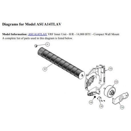 FUJITSU K9603100018 aka 9603100018 MOTOR DC BRUSHLESS ASUA7~14VII