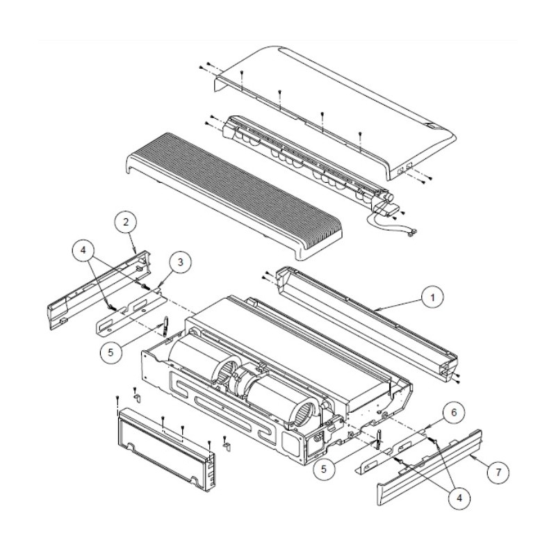 FUJITSU K9358534021 aka 9358534021 TOP COVER ABUA12~24 VAB