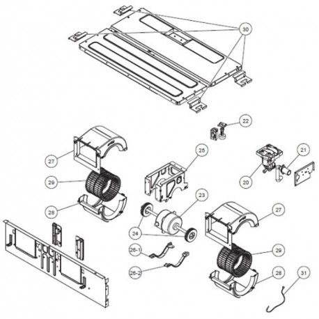 FUJITSU K9900653033 aka 9900653033 THERMISTOR ROOM ARUL4TLAV1 VAB