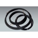 25 ft of Mueller 1/4" x 1/2" mini split lineset with 1/2" insulation and 25 ft of Southwire 14/4 communication cable