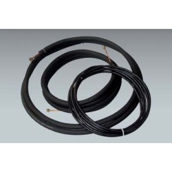 25 ft of Mueller 1/4" x 5/8" mini split lineset with 1/2" insulation and 25 ft of 14/4 communication cable 