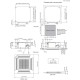 Fujitsu 9RLFCC 9,000 BTU 24.0 SEER Heat Pump & Air Conditioner Ductless Ceiling Recessed Cassette Mini Split AUU9RLF / AOU9RLFC