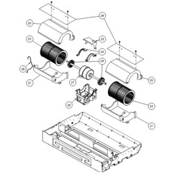 FUJITSU K9358544006 aka 9358544006 COVER CASING MOTOR ABU HVAB PLASTIC BLACK DW