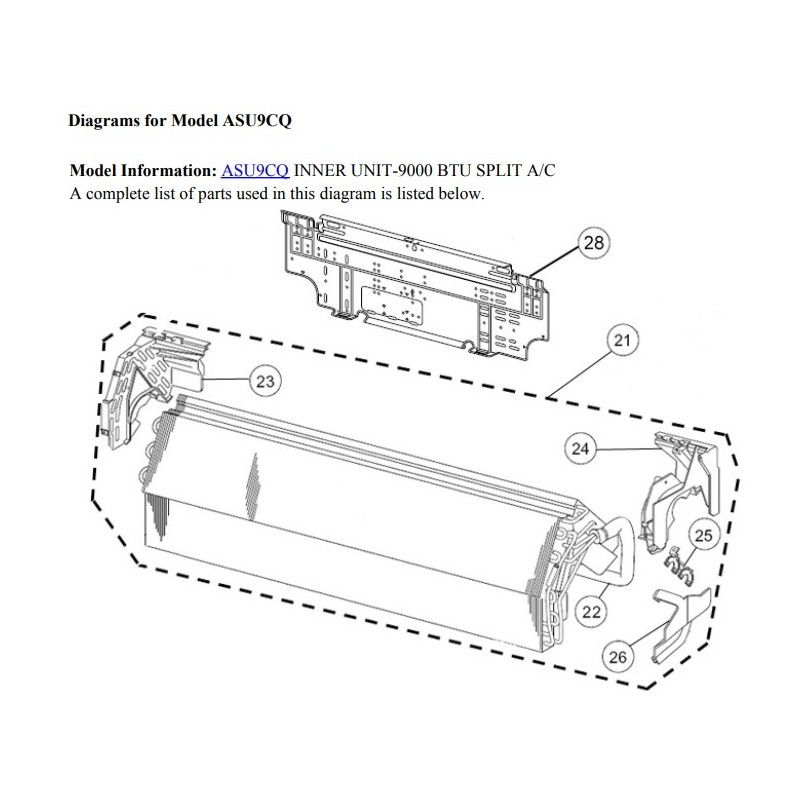 FUJITSU K9309992030 aka 9309992030 LOUVER Z CL/RL+ HVAB LOWER (THINNER) ABS