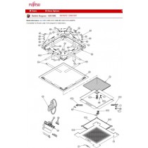 FUJITSU K9362767019 aka 9362767019 INTAKE GRILL DW AUU18~42RCLX WHITE