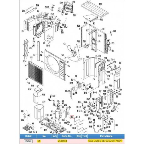 DAIKIN 2505563 GAS LIQUID SEPARATOR ASSY.