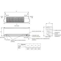 Daikin 9,000 btu 17 SEER Wall Mounted Cooling Only Ductless Mini Split Air Conditioner FTKB09AXVJU / RKB09AXVJU