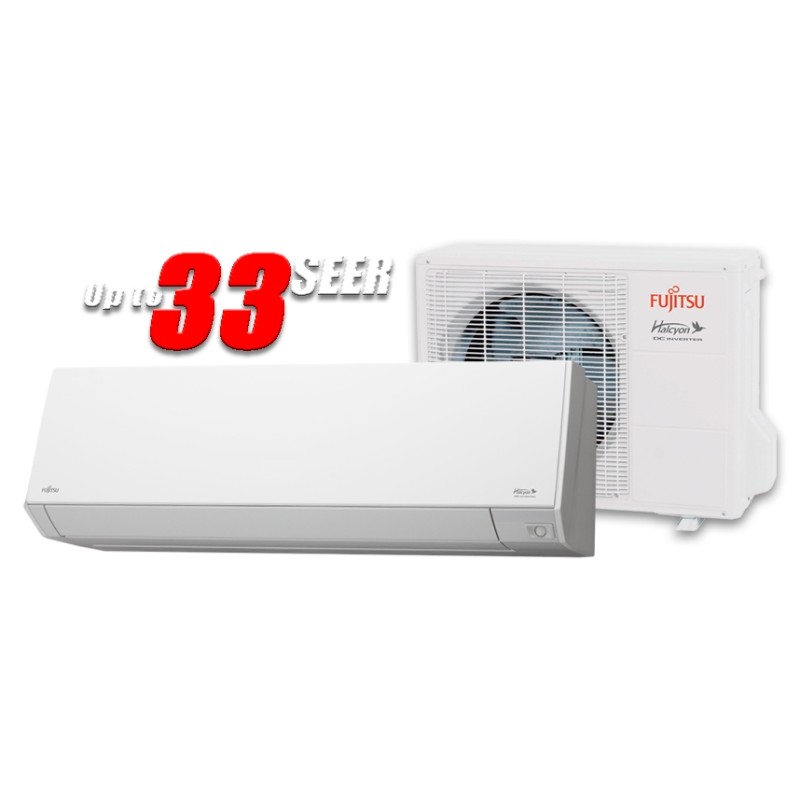 Fujitsu 9RLS3Y 9,000 BTU 33 SEER Heat Pump & Air Conditioner Ductless Mini Split ASU9RLS3Y / AOU9RLS3