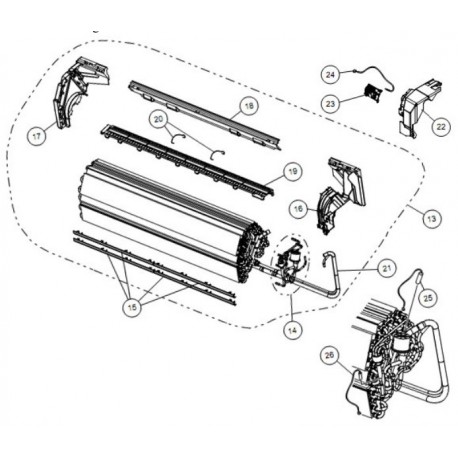 FUJITSU K9315338204 aka 9315338204 EVAPORATOR TA ASUB18+ VAB DW OFC 2X18