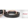 25 ft of Mueller 1/4" x 1/2" mini split lineset with 1/2" insulation and 25 ft of Southwire 14/4 communication cable