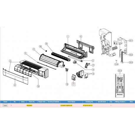 DAIKIN 4020642 COVER/ SERVICE