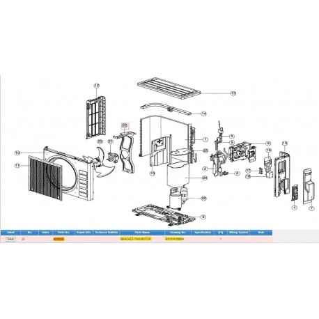 DAIKIN 4010026 BRACKET/ FAN MOTOR