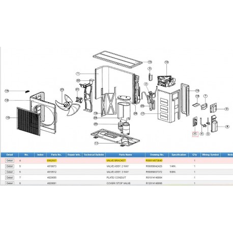 DAIKIN 8502937 VALVE BRACKET