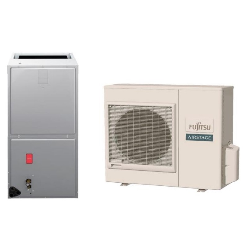 Fujitsu 30RGLXM 30,000 BTU 18.5 SEER Heat Pump & Air Conditioner Multi Position Air Handling System AMUG30LMAS / AOU30RGLX
