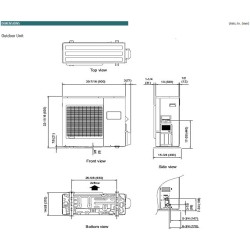 Fujitsu 30RGLXM 30,000 BTU 18.5 SEER Heat Pump & Air Conditioner Multi Position Air Handling System AMUG30LMAS / AOU30RGLX